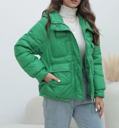 Women's thick quilted winter jacket