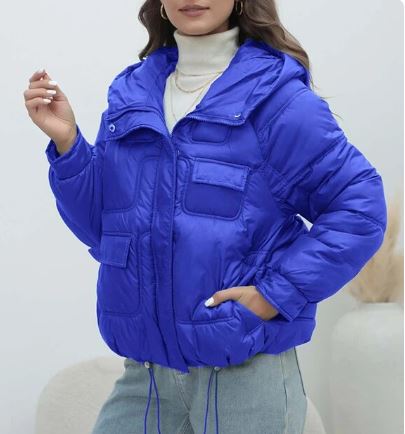Women's thick quilted winter jacket