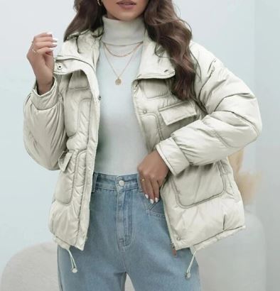 Women's thick quilted winter jacket