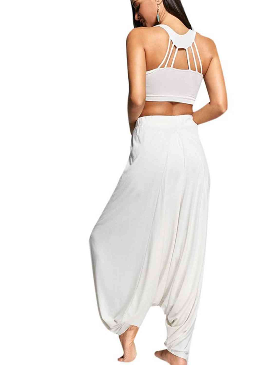 Liana - tied mid waist long harem pants
