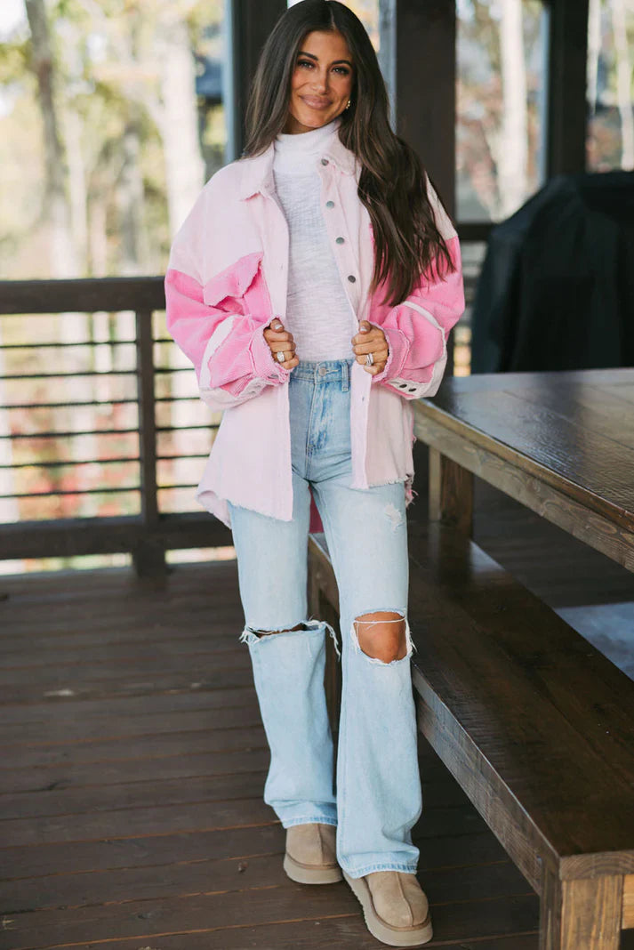 Women's casual two-tone jacket