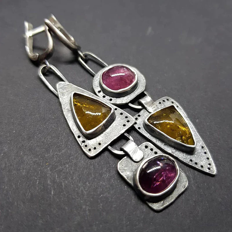Geometric Triangle Vintage Earrings