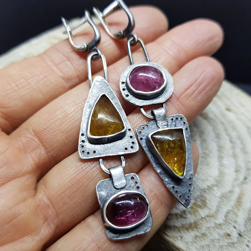 Geometric Triangle Vintage Earrings