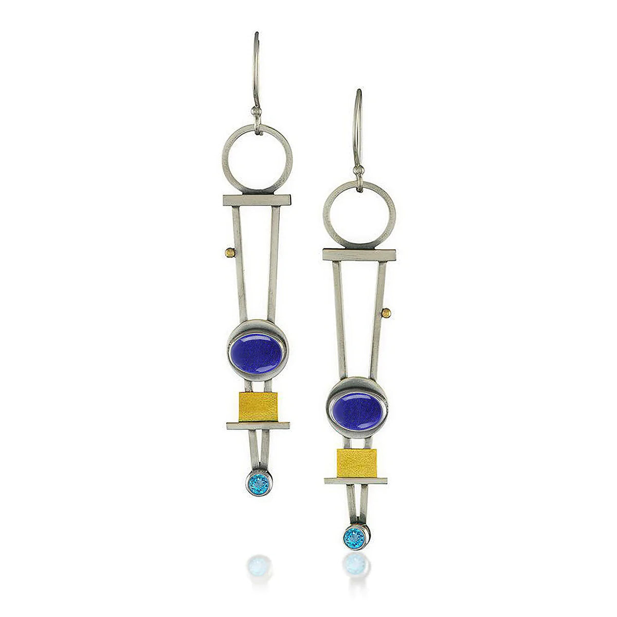 Bicolor Plaid Trendy Drop Earrings