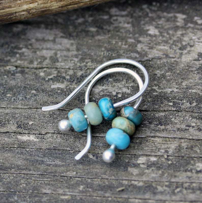 Beaded Turquoise Earrings