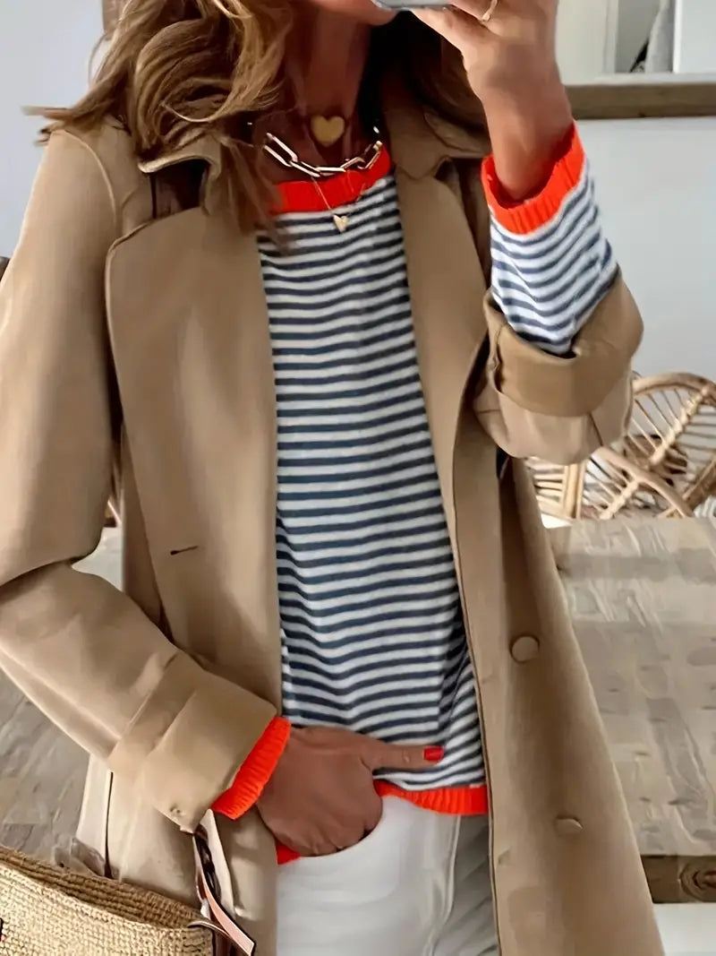 Women's elegant striped sweater