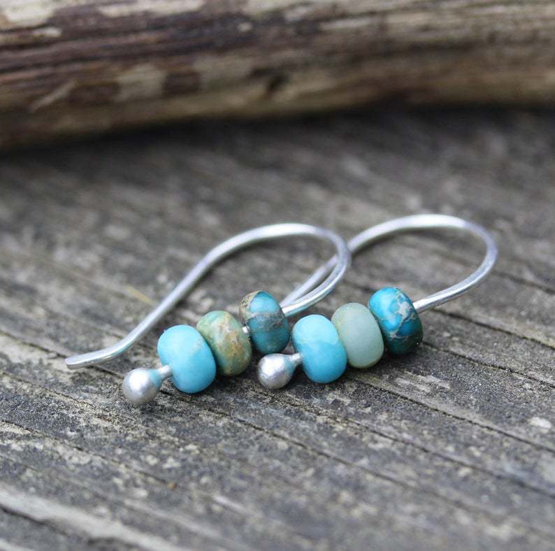 Beaded Turquoise Earrings