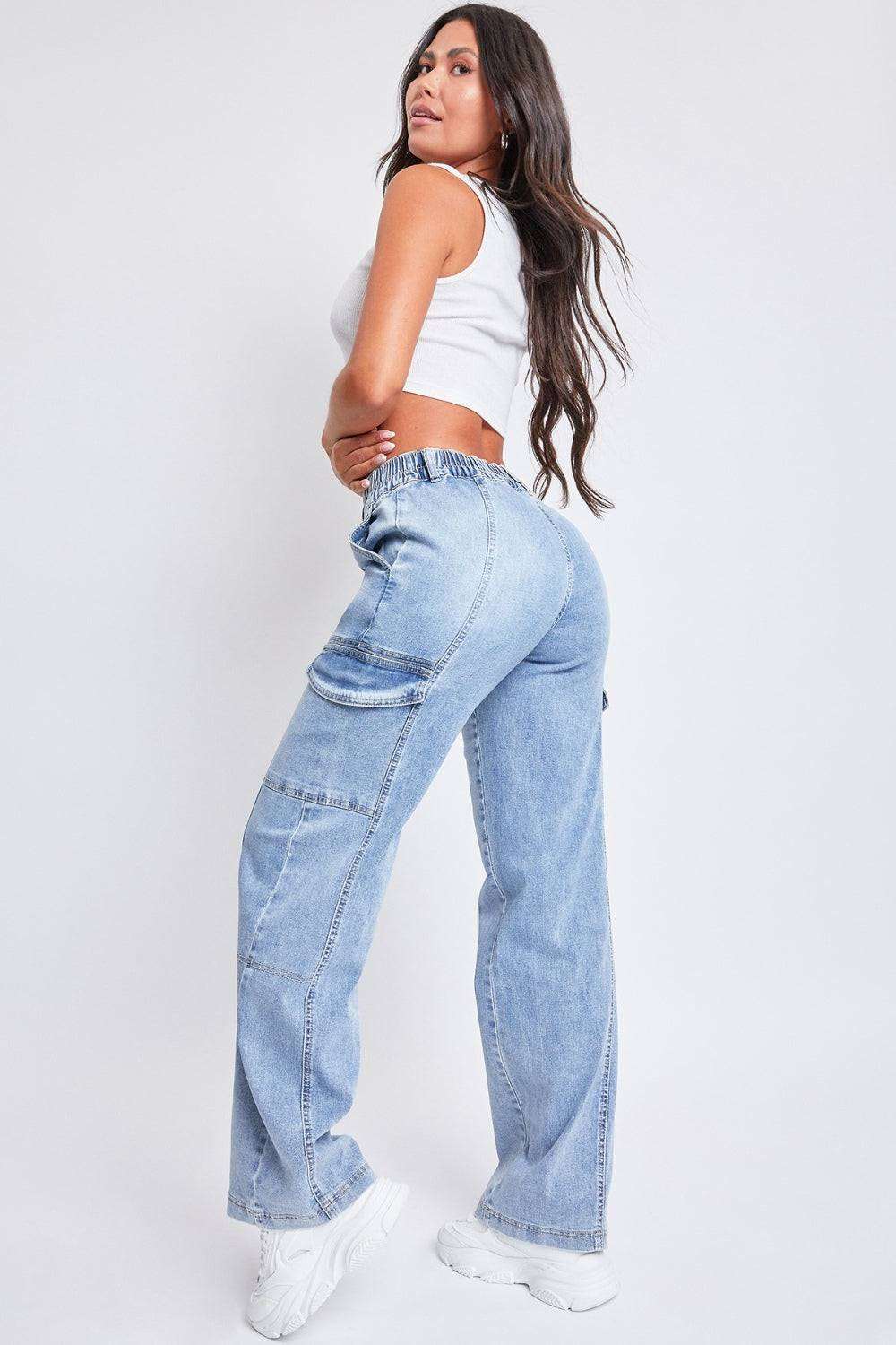 Nichelle - high-rise straight cargo jeans
