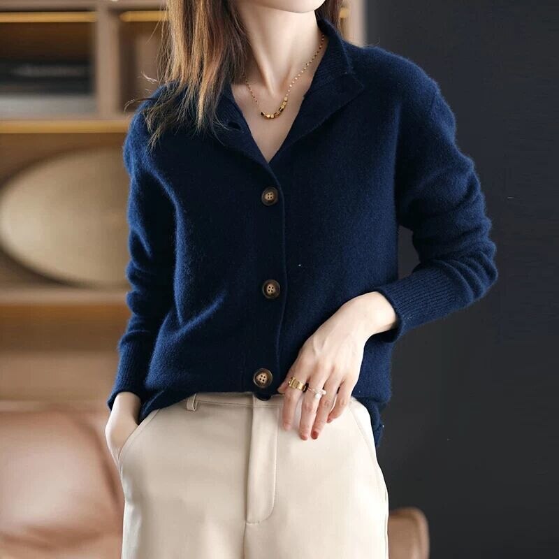 Loose Knit Retro Autumn Winter Cardigan