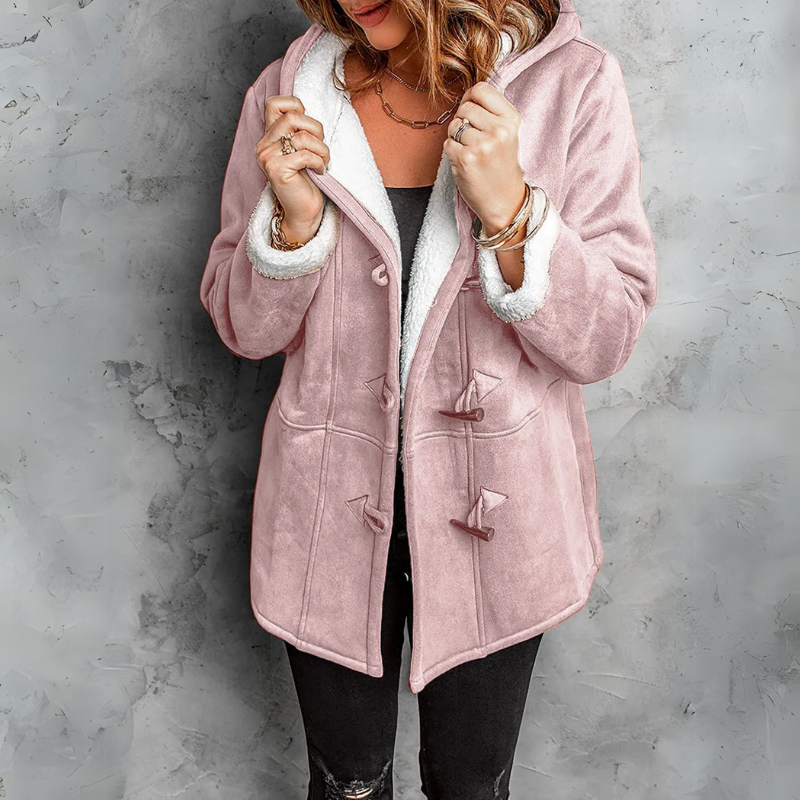 Women's comfortable soft hooded coat