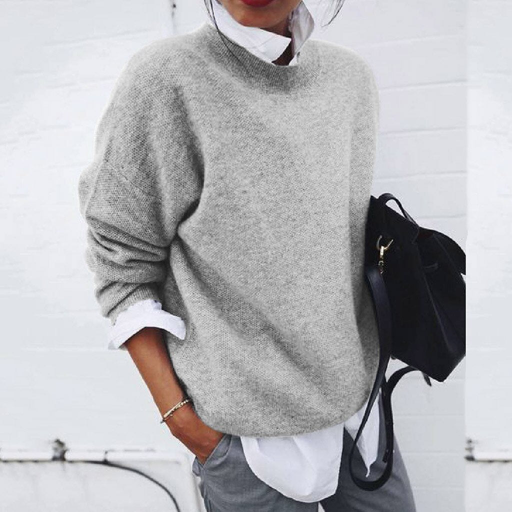 Women's winter sweater with long sleeves