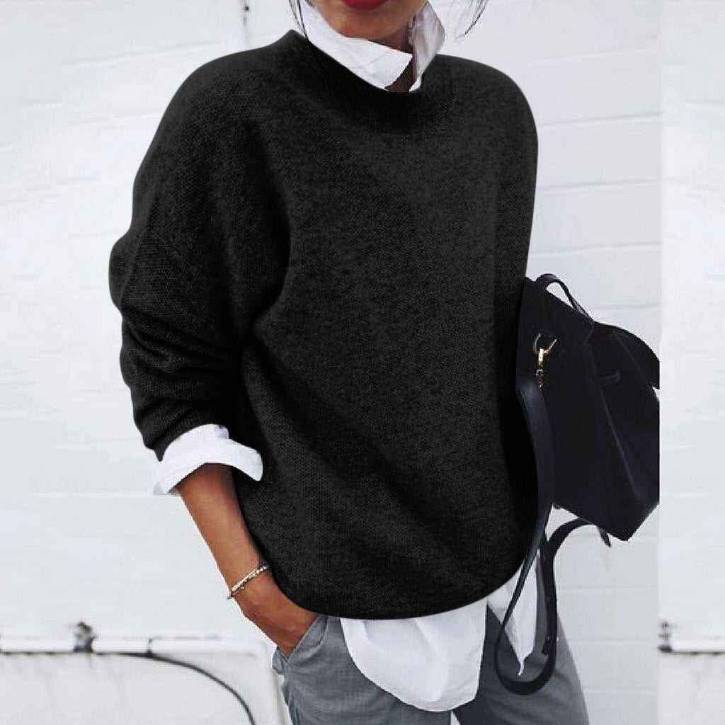 Women's winter sweater with long sleeves