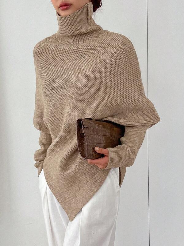 Women's apricot classic knitted sweater