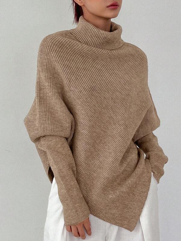 Women's apricot classic knitted sweater