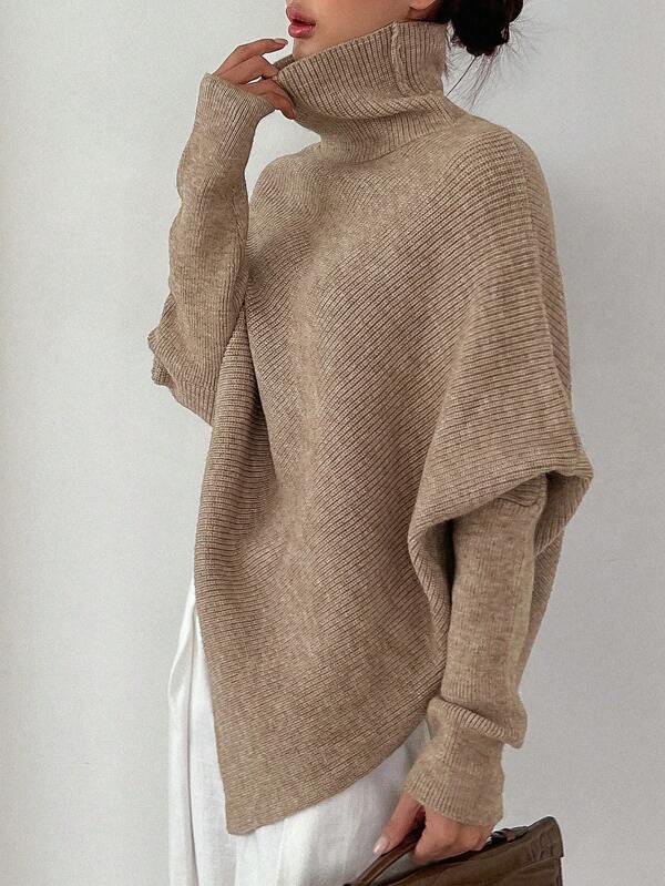 Women's apricot classic knitted sweater