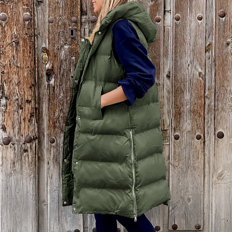 Padded Hooded Long Body Warmer