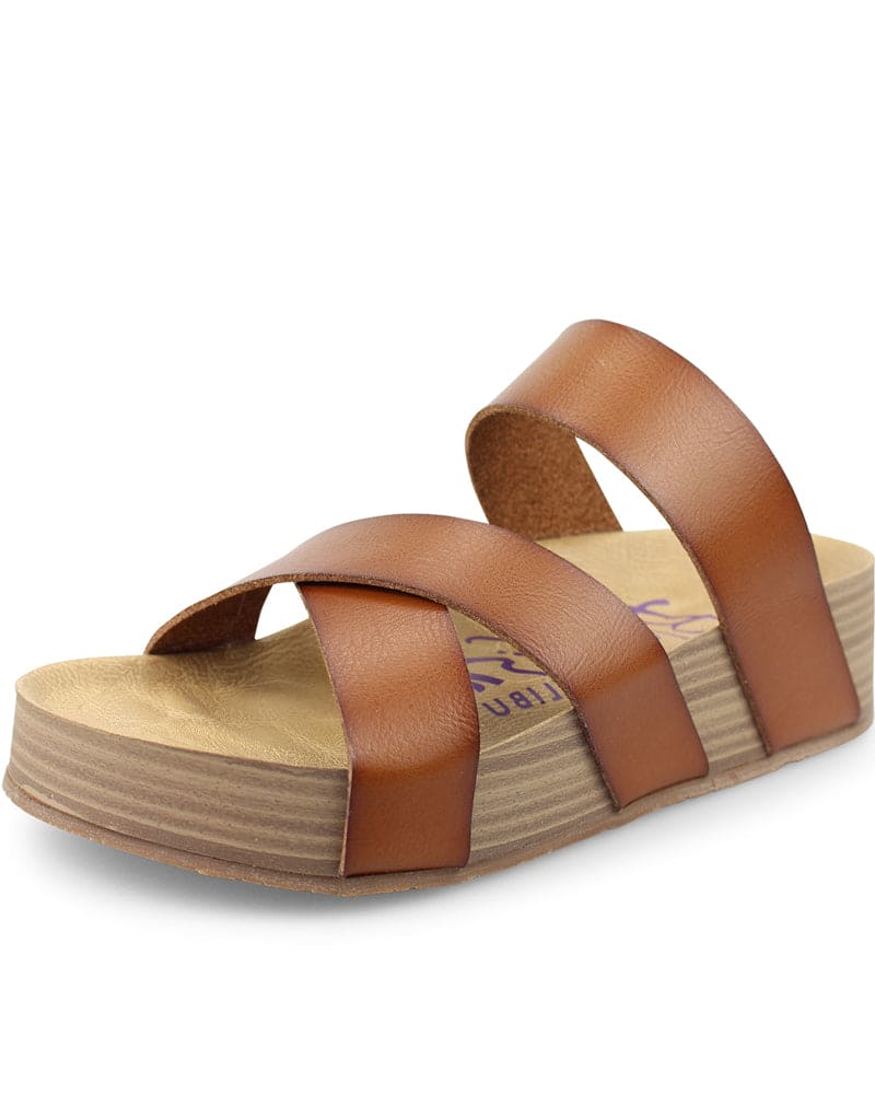 Crisscross Braided Open-Toe Wedge Sandals