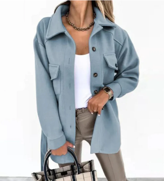 Lexie - lapel single-breasted loose jacket