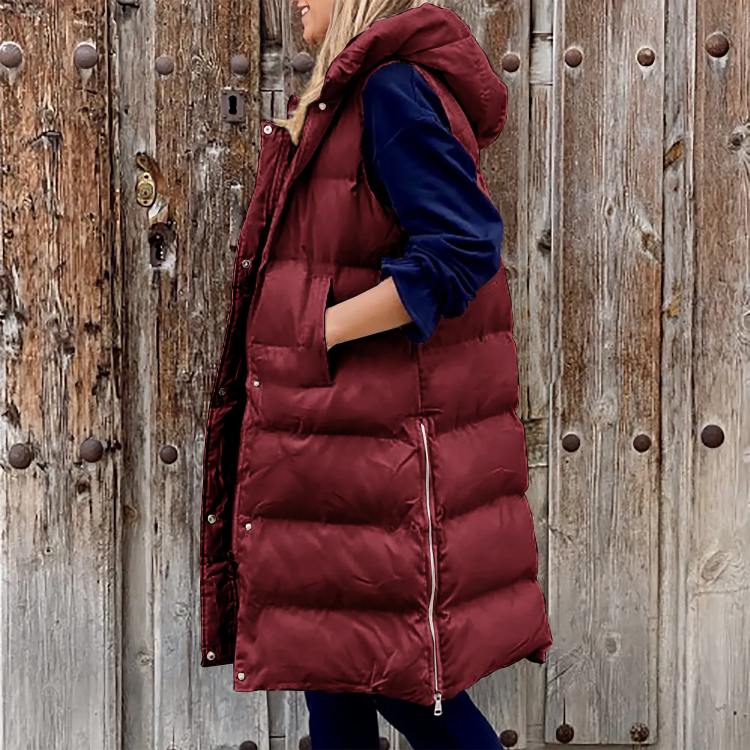 Padded Hooded Long Body Warmer