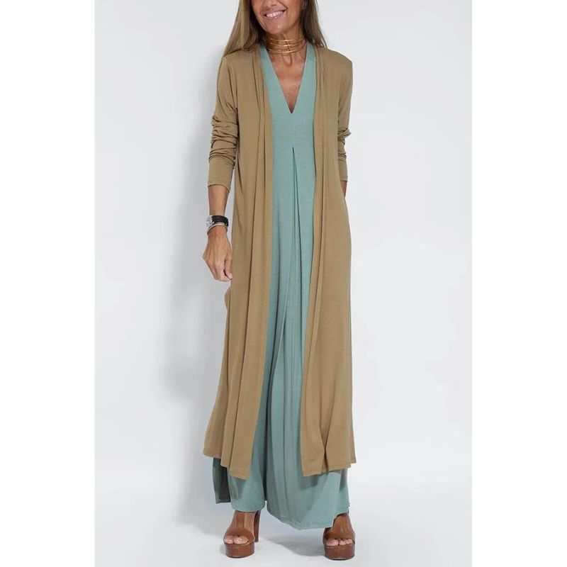 Women's Maxi Dress - Sleeveless V-Neck - Flowy Loose Fit - Elegant & Breathable