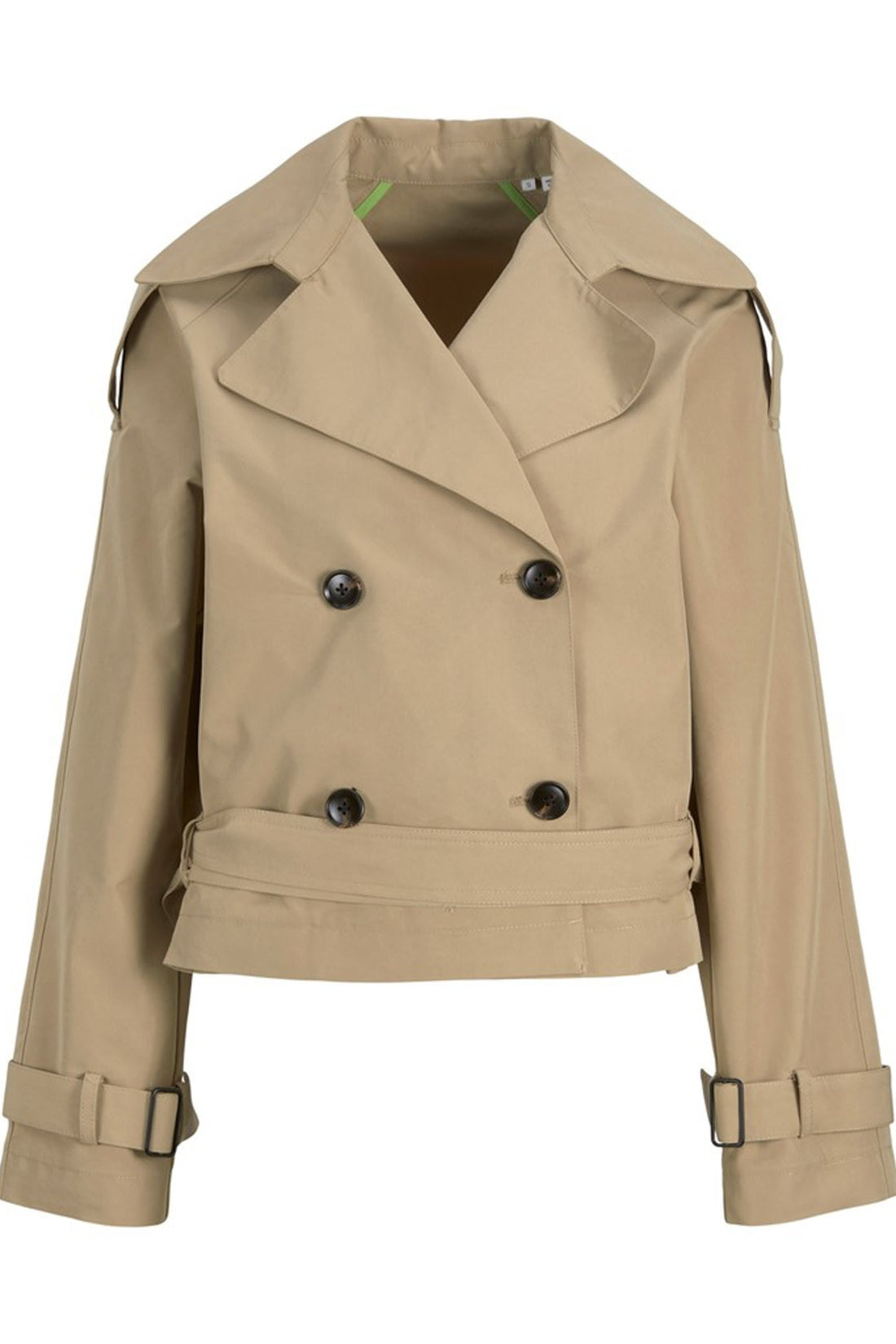 Women's coat in beige with belt