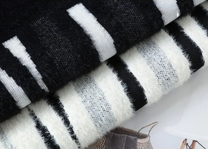 Mink Fleece Knitted Sweater Bottom