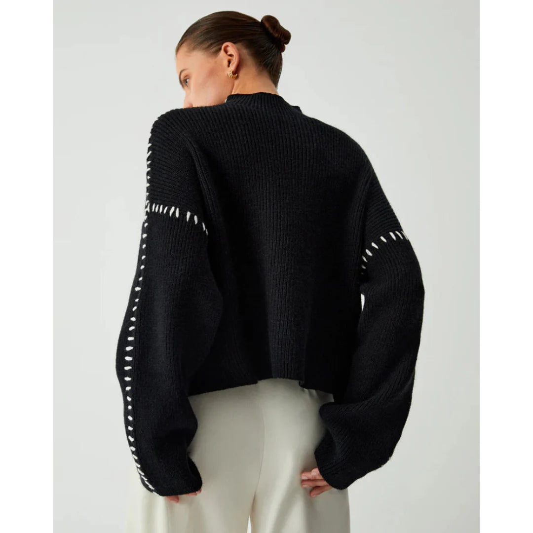 Loose Stitching Casual Sweater