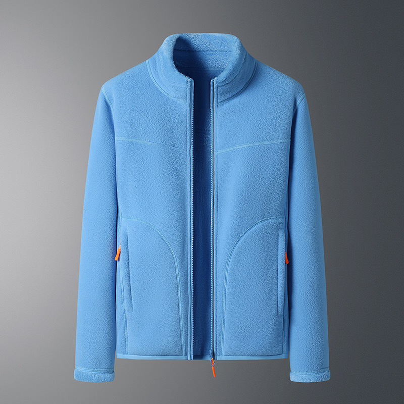 Velvet double-sided polar fleece cardigan jacket for women