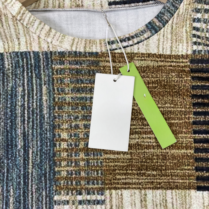 Women's Sweater Dress - Knit Patchwork Design - Relaxed Fit - Round Neck, Long Sleeve