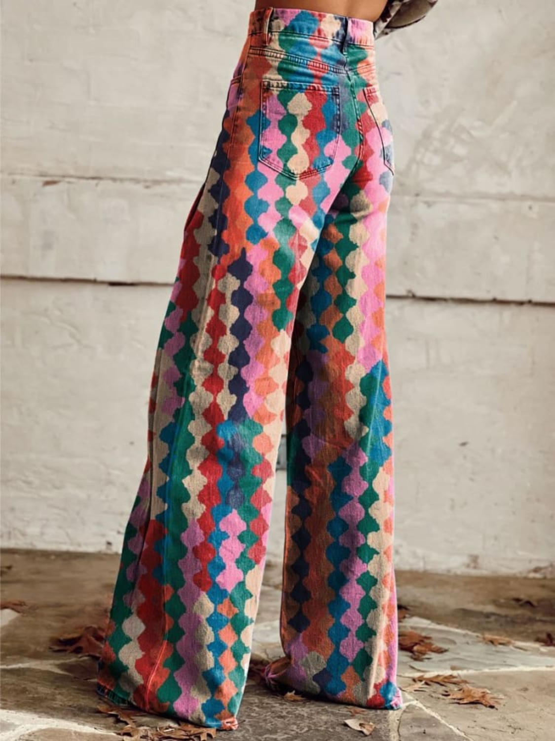 Women's wide-leg bohemian pants