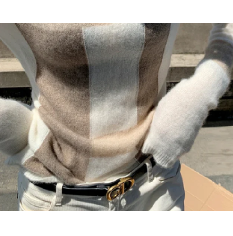 Women's loose collar cashmere sweater