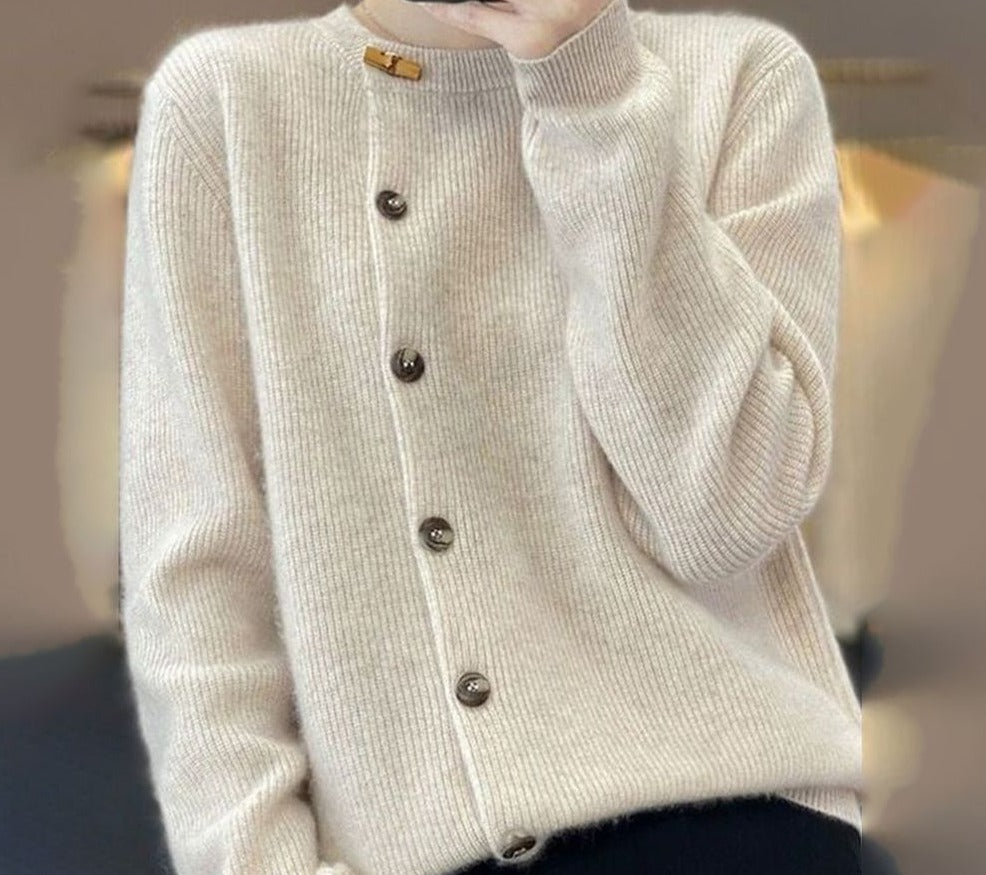 Women's cozy plain sweater