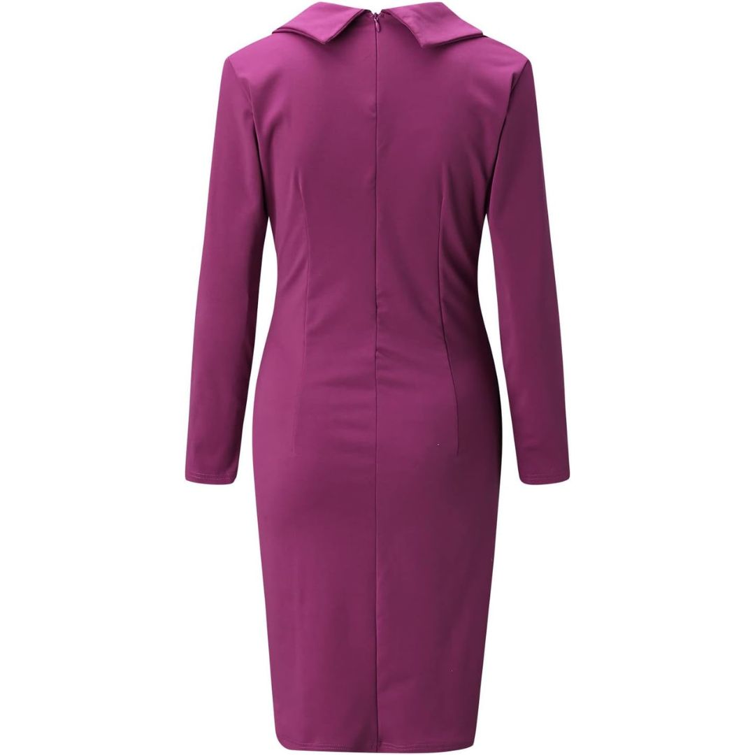 Women's Button-Down Blazer Dress – Slim Fit Elegant Style