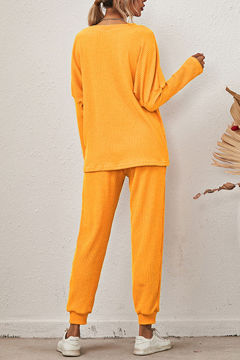 Reign - casual round neck long sleeve two-piece set