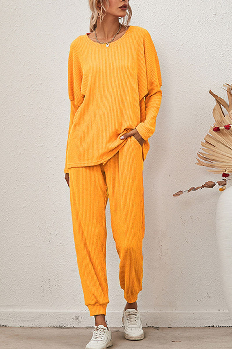 Reign - casual round neck long sleeve two-piece set