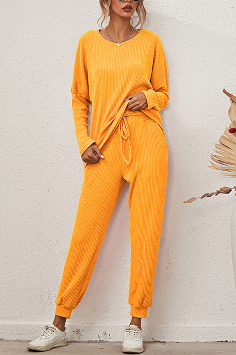 Reign - casual round neck long sleeve two-piece set