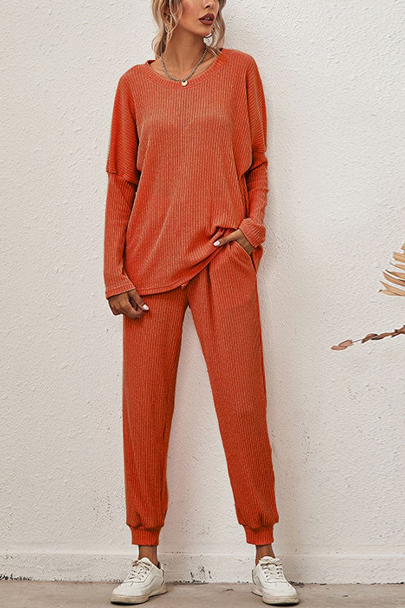 Reign - casual round neck long sleeve two-piece set