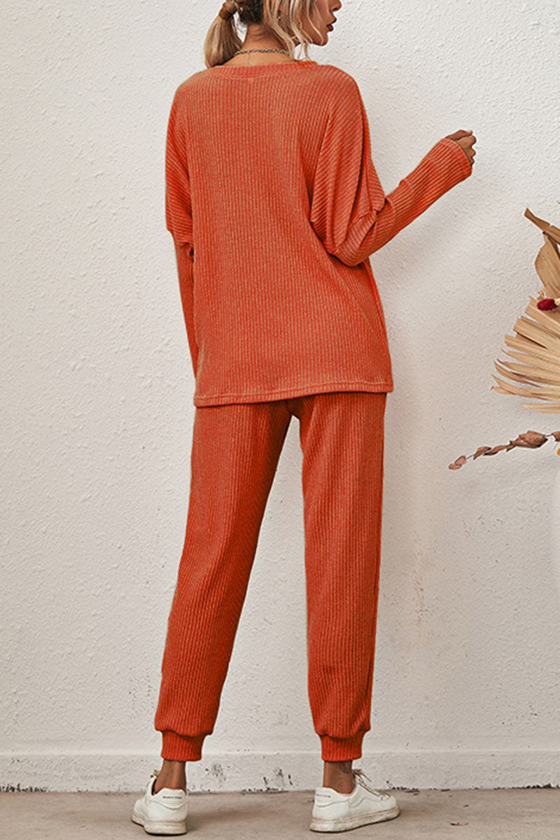 Reign - casual round neck long sleeve two-piece set