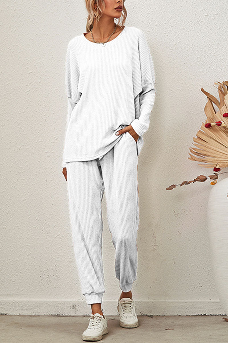 Reign - casual round neck long sleeve two-piece set