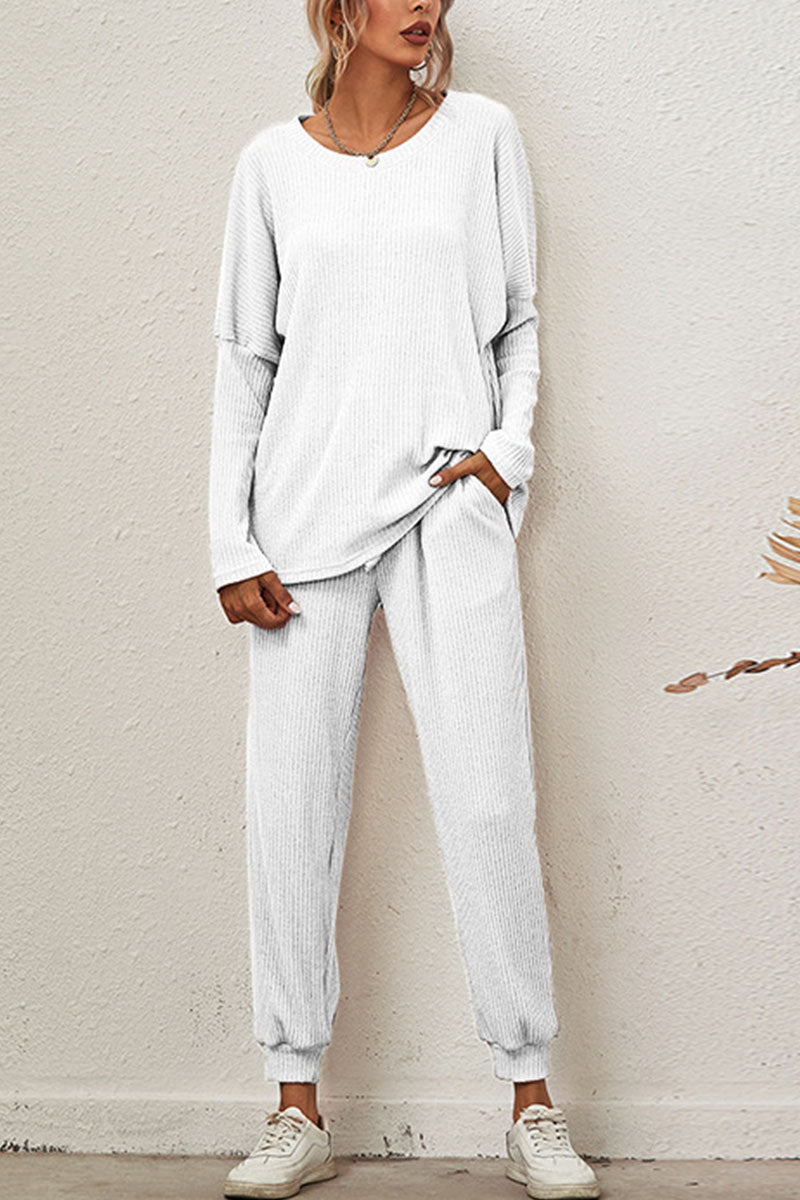 Reign - casual round neck long sleeve two-piece set