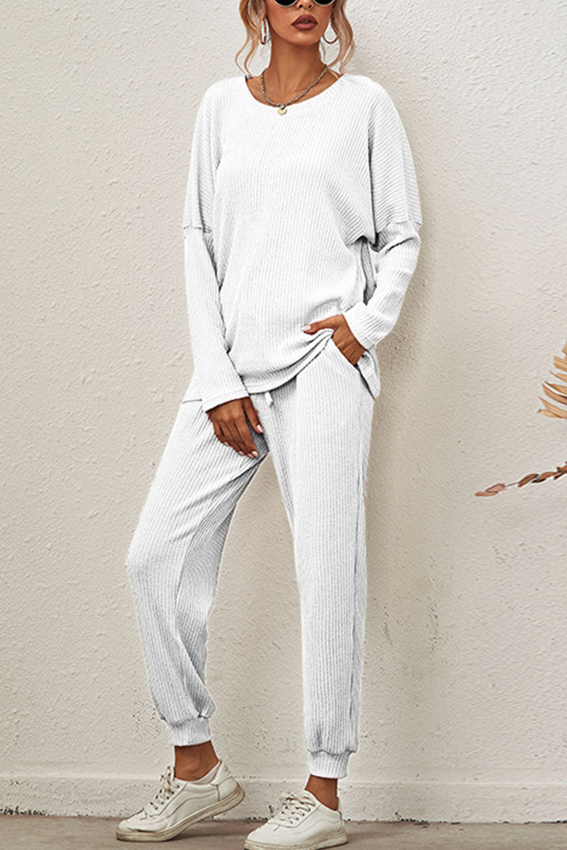 Reign - casual round neck long sleeve two-piece set