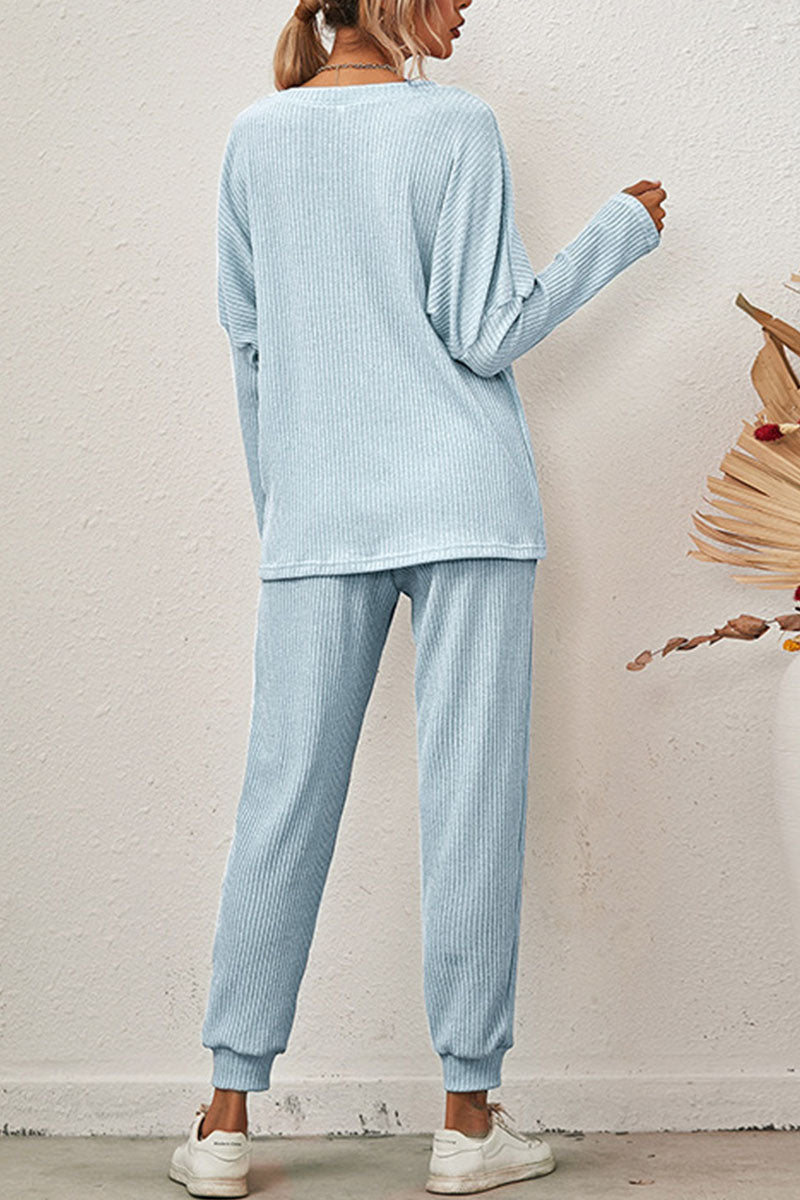 Reign - casual round neck long sleeve two-piece set