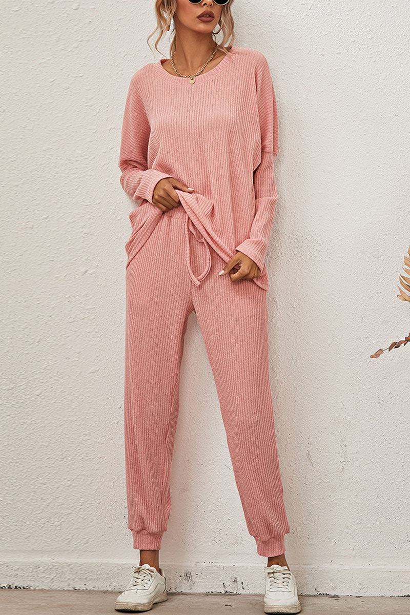 Reign - casual round neck long sleeve two-piece set