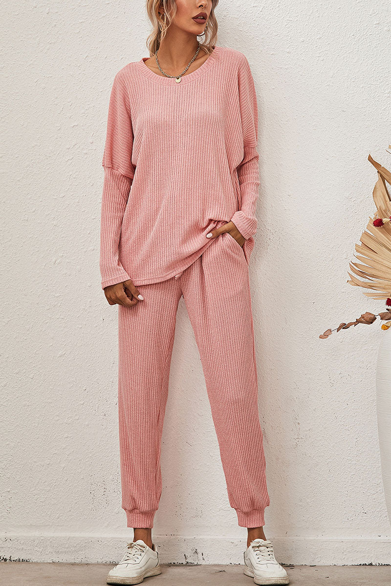 Reign - casual round neck long sleeve two-piece set