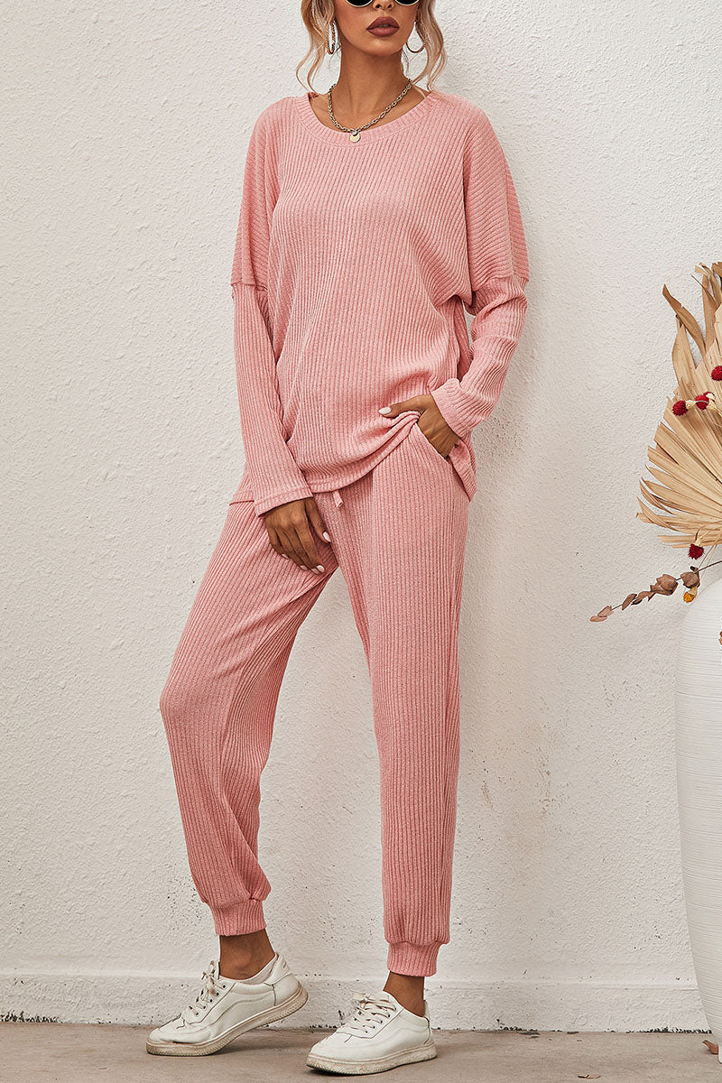Reign - casual round neck long sleeve two-piece set