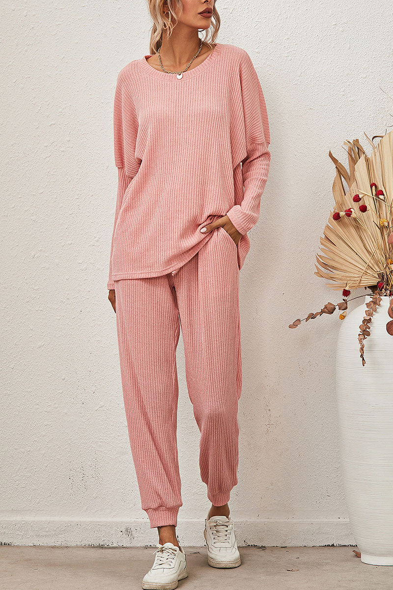 Reign - casual round neck long sleeve two-piece set