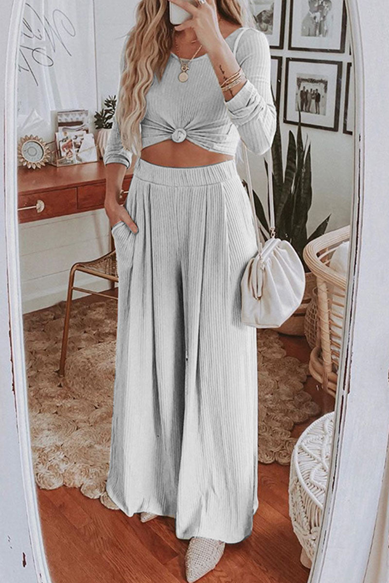 Jill - fashion elegant o-neck long sleeve two piece