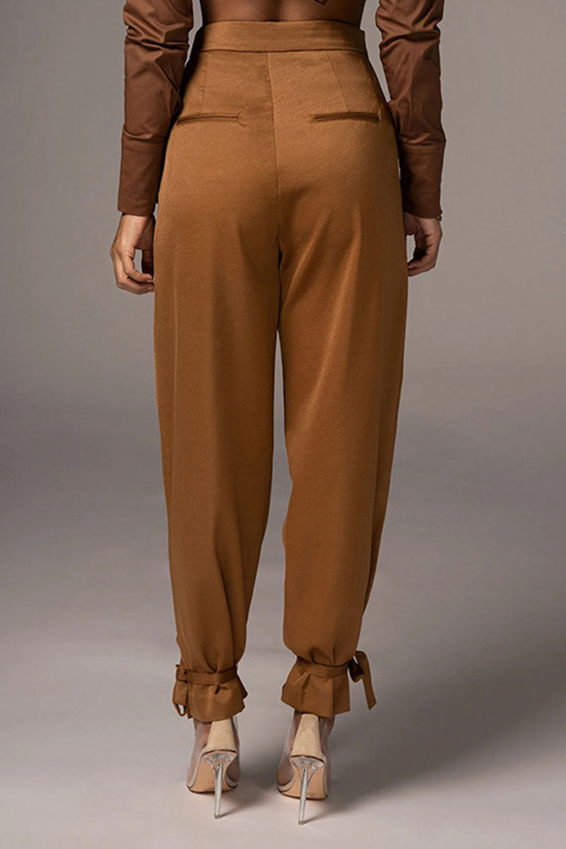 Gelai - loose mid waist pencil bottoms