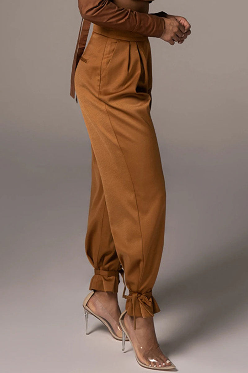 Gelai - loose mid waist pencil bottoms