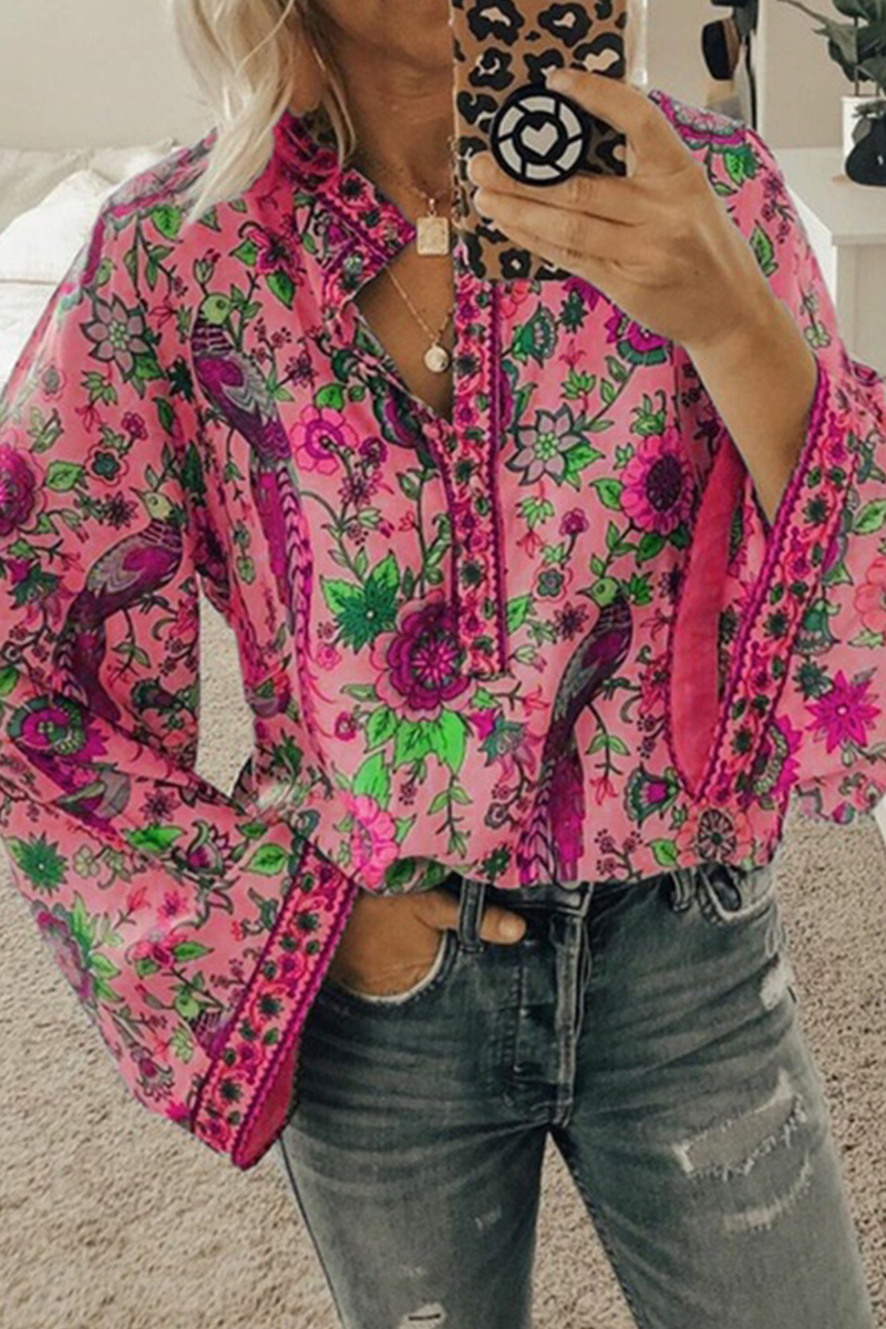 Riza - printed loose casual shirt